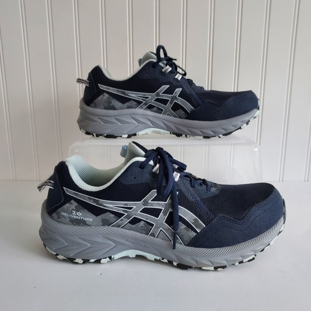Asics Gel-Venture 9 Trail Running Shoes Navy Blue Grey Wide Women US 11 1012B761 - Picture 5 of 9